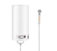 DSYOGX Scaldabagno elettrico, scaldabagno elettrico con temperatura a LED, montaggio verticale a parete, scaldabagno con rubinetto, interfaccia G1/2, 2000 W, capacità effettiva dell'acqua 50 l