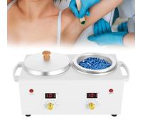 DSYOGX Scaldacera a doppia pentola, 100 W, macchina elettrica per il riscaldamento della cera, professionale, doppia cera, calda cera depilatoria per la depilazione Depression gambe del viso, bikini,