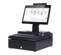 DSYYNAY 14,1 pollici Touch Screen, Cash Register, Keyboard, Built-in 58 mm Printer, Full Pack, POS Computer, Factory POS, Cash Register For Trade and Enterprise (nero)