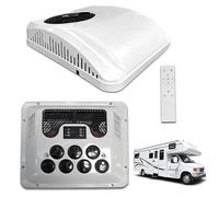 DSYYNAY Condizionatore a soffitto per camper, doppia funzione freddo-caldo, 12 V/24 V/48 V/72 V/96 V/220 V, universale, con regolazione della frequenza e basso livello di rumorosità (220 V)