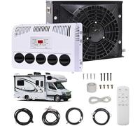 DSYYNAY Condizionatore Elettrico di Raffreddamento Macchina Integrata Aria Condizionata Parcheggio per Veicoli Recreativi Camion Veicoli da Costruzione(Black,12V)