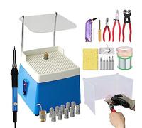 DSYYNAY Glass Crafting Tool Set with Power Grinder Machine, Soldering Iron Gun Kit, Starter Kit For Beginners - 5/8'' & 1'' Grinder bit, Mosaic and Stained Glass Cutting Kit