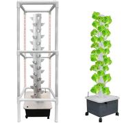 DSYYNAY Kit di coltivazione idroponica a 45 fori con luce a LED, sistema di coltivazione idroponica, torre di coltivazione idroponica verticale per il sistema di giardinaggio interno della tua casa