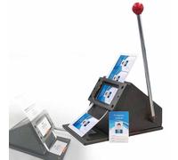 DSYYNAY Taglierina manuale per biglietti da visita in PVC,Fustella per carte in PVC completamente metallica,Macchina ad angolo rotondo per carte di credito da scrivania con foglio di acciaio