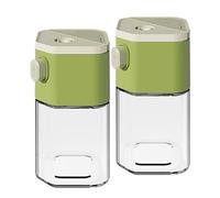 DSYZWEE Spargisale in vetro 2 in 1 con beccuccio laterale, saliera con coperchio, coperchio integrato per rallentare il distributore di zucchero in vetro senza BPA, per zucchero, sale, casa, campeggio