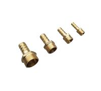 DSZUJTYROP 1 pz Tubo Barb Coda 6/8/10/12/14/16/19/25MM Tubo Ottone 1/8" 1/8" 1/2" Connettore Maschio Adattatore Attacco Set (19 mm Barb, 3/8")
