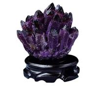 DSZUJTYROP 1pc Raw Amethyst Quartz Crystal Cluster Stones Point Geode Cave Home Decoration Crystals,240~300g