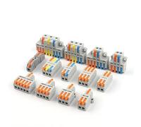 DSZUJTYROP 5PCS Compact Wire Connector Splitter Quick Electrical Cable Splice Terminal Block for 28-12AWG Small Wiring Connectors(D3-9)