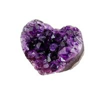 DSZUJTYROP Amethyst Cluster,Raw Quartz Crystal Stones,Heart-Shaped Health Gemstone Home Decor,6-7cm