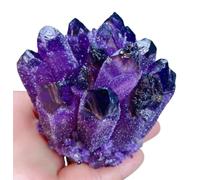 DSZUJTYROP Amethyst Crystal Rock Cluster Stones Geode Display for Home Office Decoration,500-600g