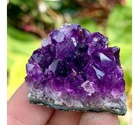 DSZUJTYROP Amethyst geode Quartz Cluster Crystal 70-80g Ornaments