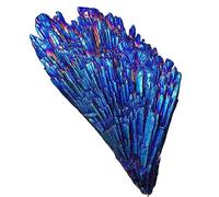 DSZUJTYROP Aura Rainbow Kyanite Titanium Peacock Feather Quartz Crystal Stone Cluster Decor Ornaments (Color : 1Pc)