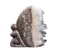 DSZUJTYROP Bulk Hand Carved Geode Goddess Cluster Butterfly Fairy Statue Crystal Carvings Gemstones Room Decor Ornaments
