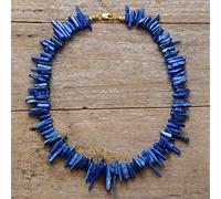 DSZUJTYROP Chunky Aquamarines Stone Statement Necklaces Women Beaded Short Choker Bohemian Necklace Collar Jewelry