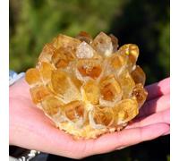 DSZUJTYROP Citrine Crystal Cluster for Home Decor,Quartz And Stones,Irregular Shape for Gift,400~500g