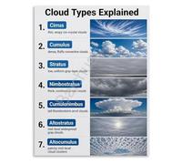 DSZUJTYROP Climate Science Poster Cloud Varieties Wall-Art