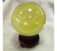 DSZUJTYROP Colored Crystal Balls Home Ornaments Glass Creative Crafts,Yellow,200mm
