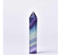 DSZUJTYROP Colored Fluorite Hexagonal Column Crystal Point Wand Home Decor And Study Room Gifts (Size : 60-70mm)