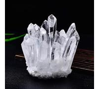 DSZUJTYROP Crystal Cluster for Collection, Clear Quartz White Rock Rough Geode Stone for Home Office Decor,About 300g