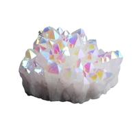 DSZUJTYROP Crystal Cluster Quartz Crystals Rainbow Titanium White Gemstone Collection Decor Gift,100-150g