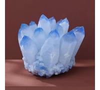DSZUJTYROP Crystal Cluster Quartz Crystals Stone Columnar Gift Ornaments Large,Blue,300~400g