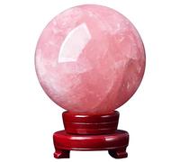 DSZUJTYROP Crystal Rough Rose Quartz Magic Stone Sphere Ball Beautiful, ball-5cm