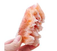 DSZUJTYROP Crystal Towers Red Tooth Four-Sided Column Stone Obelisk Point Grid Decoration,150~200g