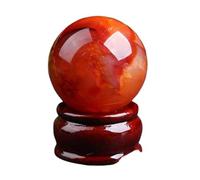 DSZUJTYROP Crystals Sphere Rare Red Agate Quartz Crystal Ball Specimens Feng Shui for Home Office Decoration,30~40mm