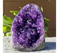 DSZUJTYROP Decorative Ornaments Amethyst geode Quartz Cluster Crystal (Size : 800-850g)
