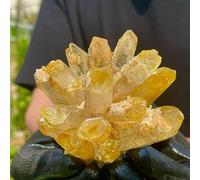 DSZUJTYROP dilute Yellow Phantom Cluster Crystal Raw Ore Decoration (Size : 600-700g)
