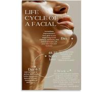 DSZUJTYROP Facial Sequence Poster Beauty Salon Decor | Shows the order of products and techniques used in a facial(Unframed,08x12inch(20x30cm))