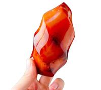 DSZUJTYROP Flame Shaped Red Agate Crystal Stone Irregular Decorative Ornaments for Home Decoration,300-400g