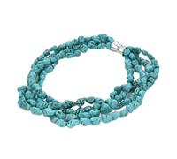 DSZUJTYROP Gioielli Collana da donna con pepite di turchesi blu a forma libera a 4 fili da 50,8 cm