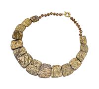 DSZUJTYROP Gioielli Collana graduata Druzy in di quarzo color oro da 19 pollici