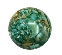 DSZUJTYROP Green Fluorite Root Crysta Ball Crystals Gemstone Sphere Decorative for Divination Fengshui Home Decor Lucky Stone