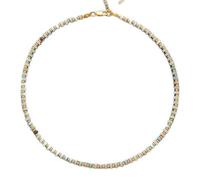 DSZUJTYROP Latest Stone Women Chokers Necklace Fashion Chain Short Collar Trendy Simple Jewelry Femme(Amazonite)