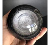 DSZUJTYROP Obsidian Ball Quartz Crystal Home Office Decorative Tumbled Gem Ornaments (Size : 800-900g)