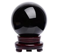 DSZUJTYROP Obsidian Crystal Ball Ornaments - Sphere Balls for Witchcraft And Decorative, Divination & Feng Shui Home Decor,13cm