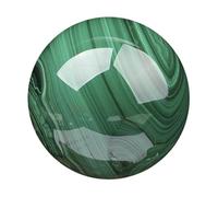 DSZUJTYROP Polished Malachite Crystal Ball Quartz Stone Sphere Feng Shui Aura Home Decor Decoration Showpiece Sculpture Figurine,6~6.5cm