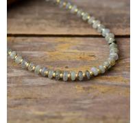 DSZUJTYROP Simple Choker Necklaces Fashionable Women Beaded Collar Necklace Designer Jewelry(Labradorite)