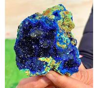 DSZUJTYROP Stone Azurite Malachite Geode Crystal Collectible(80-100g)