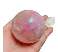 DSZUJTYROP Stone Crystal Powder Rose Quartz Point Fit Ball Electroplating Magic Gift Decoration