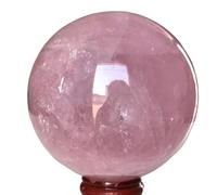 DSZUJTYROP Stone Magic Crystal Ball Rose Quartz Home Office Decor Gift(1100-1300g)