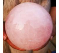 DSZUJTYROP Stone Rose Quartz Magic Crystal Ball Sphere(Size:1500g-1600g)