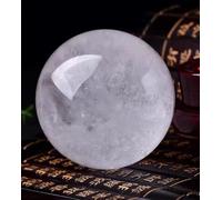 DSZUJTYROP Stone Transparent White Crystal Ball Quartz Home Office Decorative(Color:White,Size:1-1.3kg)