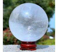 DSZUJTYROP Stone White Calcite Quartz Sphere Crystal Ball (900-1000g)