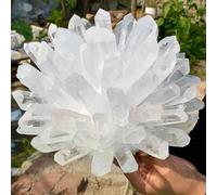 DSZUJTYROP Stone White PhantomQuartz Crystal Cluster Samples HomeOffice Decoration(310-400g)