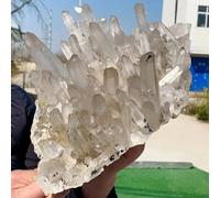 DSZUJTYROP Stone White Quartz Crystal Cluster Home Office Desktop Decoration(Size:400-500g)