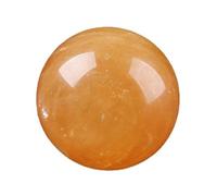 DSZUJTYROP Yellow Crystal Ball Calcite Crafts Office Desktop Ornaments Ice,60mm