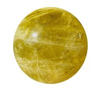 DSZUJTYROP Yellow Crystal Ball Rough Stone Polished Seven Star Array Home Office Decoration Ornaments Crafts,55~60mm